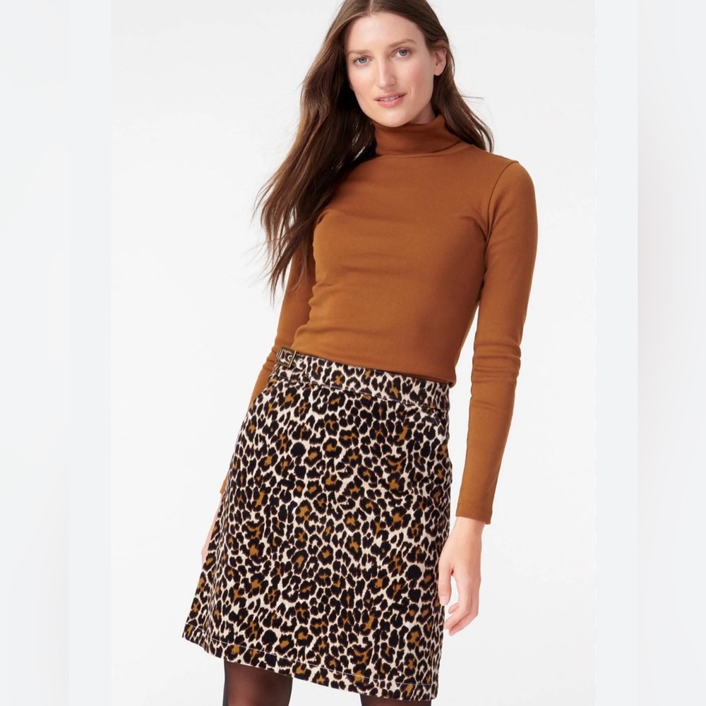 J.Crew Animal Print Corduroy Skirt 🐆🐆